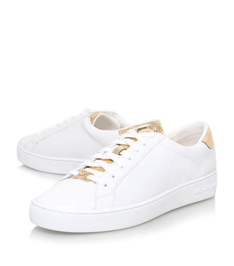 michael kors irving lace up shadow perf patent|Irving Leather Sneaker .